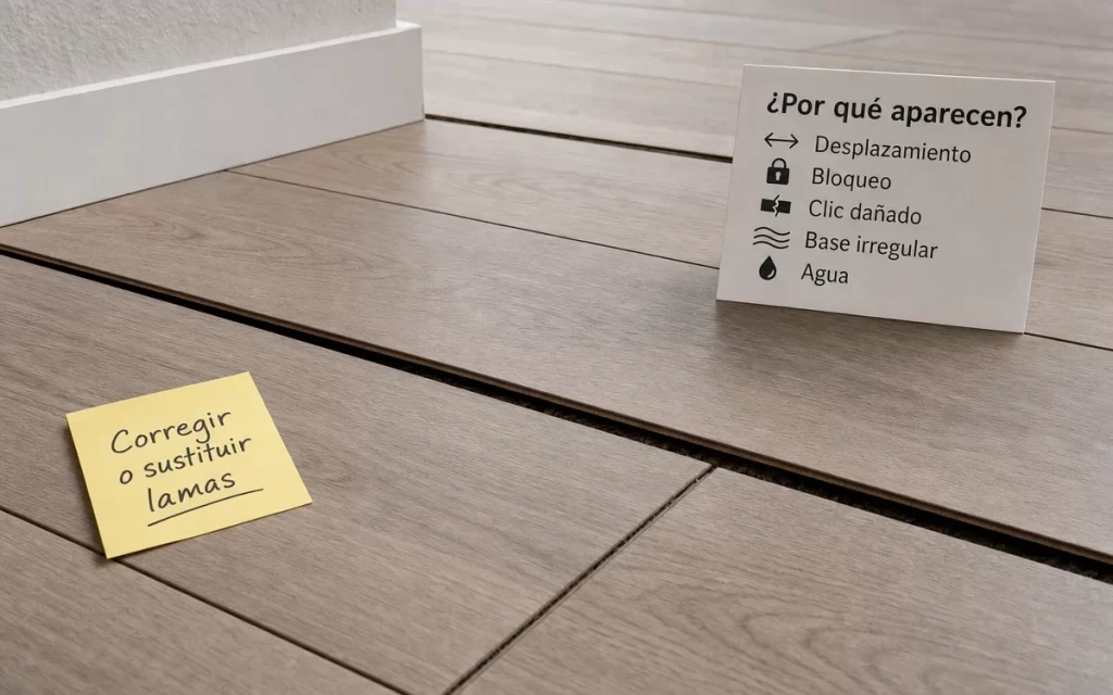 Juntas abiertas en suelo laminado: por qué aparecen y cómo corregirlas