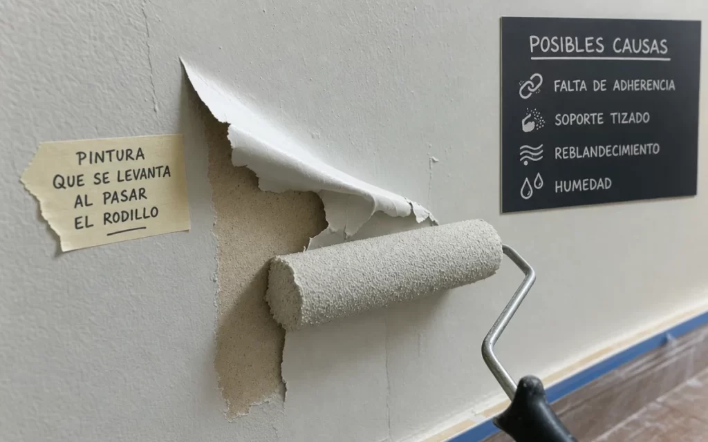 Pintura que se levanta al pasar el rodillo: qué ha fallado